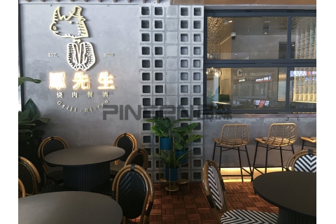 犀先生燒肉餐酒(卓悅INTOWN店)-韓式烤肉店桌椅定制案例